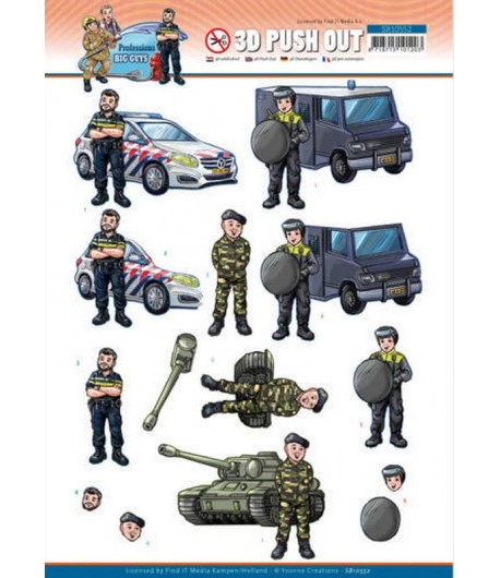 FEUILLE 3D BIG GUYS PROFESSIONS POLICE - SB10552
