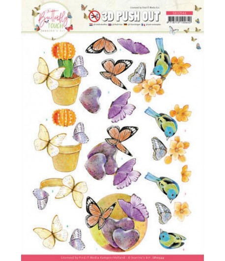 FEUILLE 3D BUTTERFLY TOUCH ORANGE - SB10544