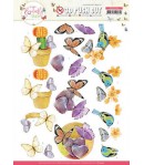 FEUILLE 3D BUTTERFLY TOUCH ORANGE - SB10544