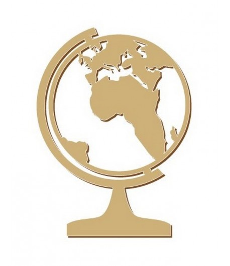 MAPMONDE EN BOIS 5X6.8CM