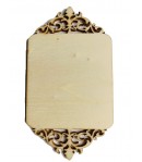 PLAQUE AJOUREE EN BOIS 5X6.8CM