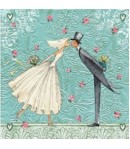 SERVIETTE MARIAGE FOND GAUFRE