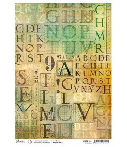 PAPIER DE RIZ A4 TYPEFACES 21 X 29.7CM CBRP181