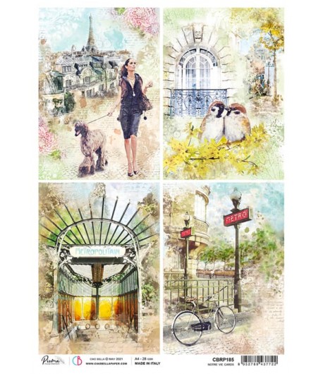 PAPIER DE RIZ A4 NOTRE VIE CARDS 21 X 29.7CM CBRP185