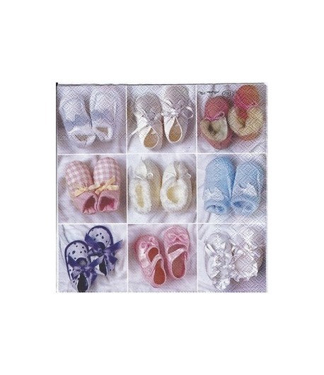 SERVIETTE CHAUSSONS COULEURS