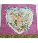 SERVIETTE ANGE COEUR