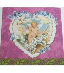 SERVIETTE ANGE COEUR