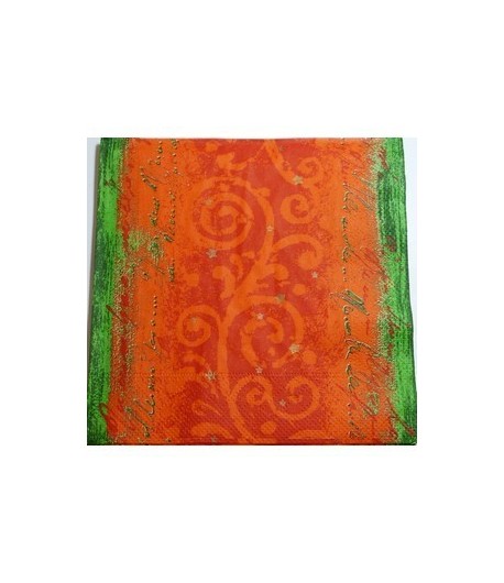 SERVIETTE DECORS ORANGES