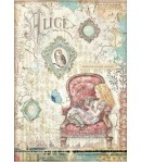PAPIER DE RIZ A4 ALICE - LOOKING GLASS HOUSE 21X29.7 - DFSA4601 - STAMPERIA