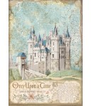 PAPIER DE RIZ A4 SLEEPING BEAUTY CASTLE - 21X29.7 - DFSA4569 - STAMPERIA