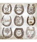 PAPIER ATELIER ROMANTIC HORSES HORSESHOE 30X30CM - SBB801 - STAMPERIA