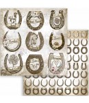 PAPIER ATELIER ROMANTIC HORSES HORSESHOE 30X30CM - SBB801 - STAMPERIA