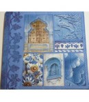 SERVIETTE TEMPLE BLEU