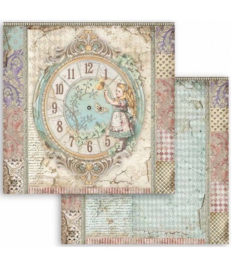 PAPIER ALICE - CLOCK 30 X 30 CM - SBB815 STAMPERIA