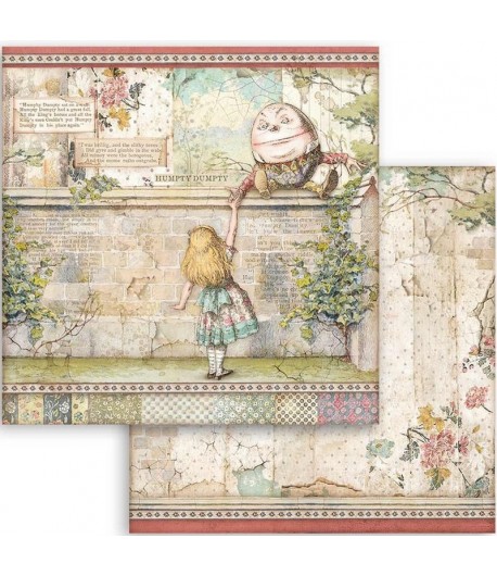 PAPIER ALICE HUMPTY DUMPTY 30 X 30 CM - SBB820 STAMPERIA