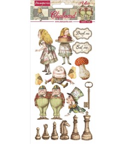 CHIPBOARD ALICE THROUGH THE LOOKING GLASS 15X30 - DFLCB38