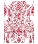 POCHOIR ROMANTIC HORSES SADDLE PATTERN 21X29.7CM KSG469