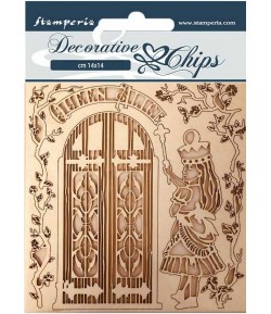 FORMES CARTON DECORATIVE CHIPS QUEEN ALICE 14X14CM - SCB76