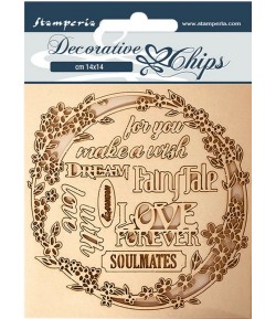 FORMES CARTON DECORATIVE CHIPS SLEEPING BEAUTY GARLAND LOVE 14X14CM - SCB57