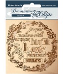 FORMES CARTON DECORATIVE CHIPS SLEEPING BEAUTY GARLAND LOVE 14X14CM - SCB57