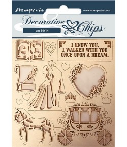 FORMES CARTON DECORATIVE CHIPS SLEEPING BEAUTY COATCH 14X14CM - SCB60