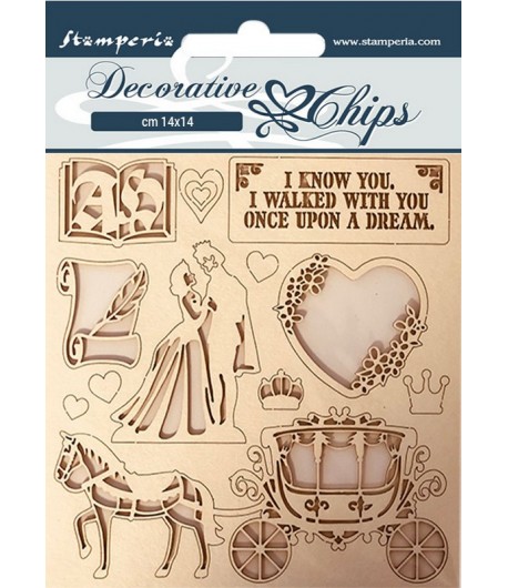 FORMES CARTON DECORATIVE CHIPS SLEEPING BEAUTY COATCH 14X14CM - SCB60