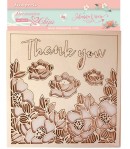 FORMES CARTON DECORATIVE CHIPS CELEBRATION THANK YOU 14X14CM - SCB55