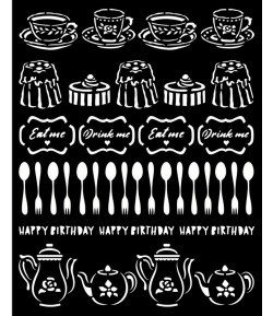 POCHOIR ALICE SWEETY 20X25 EP 0.25 KSTD088 STAMPERIA