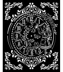 POCHOIR ALICE CLOCK 20X25 EP 0.25 KSTD090 STAMPERIA