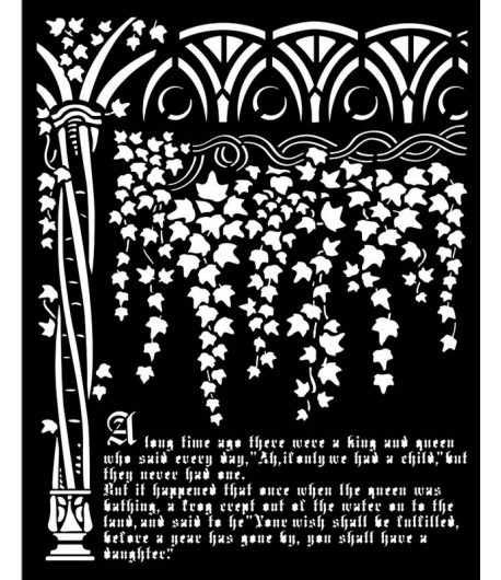 POCHOIR SLEEPING BEAUTY IVY AND HISTORY 20X25 EP 0.25 KSTD077 STAMPERIA