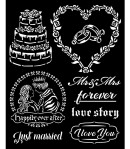 POCHOIR SLEEPING BEAUTY JUST MARRIED 20X25 EP 0.25 KSTD080 STAMPERIA