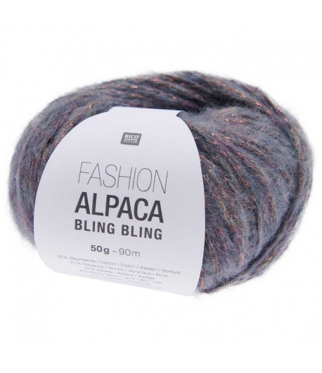 LAINE ALPACA BLING BLING PETROLE (005)