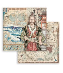 PAPIER SIR VAGABOND IN JAPAN SAMURAI 30 X 30 CM - SBB821 STAMPERIA