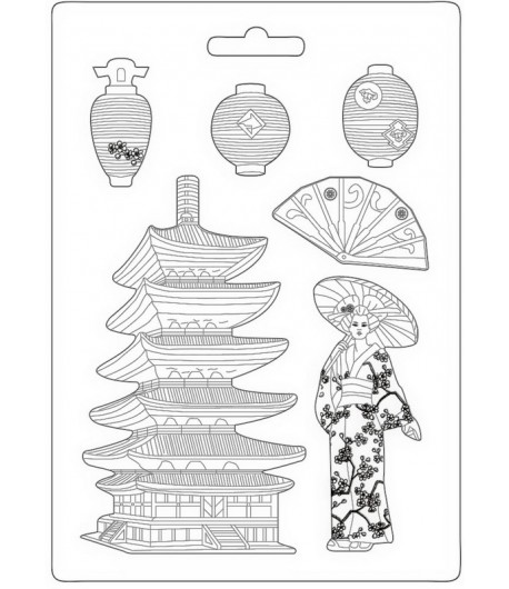 MOULE PVC FLEXIBLE SIR VAGABOND IN JAPAN - PAGODA 21 X 29.7 CM - K3PTA4509