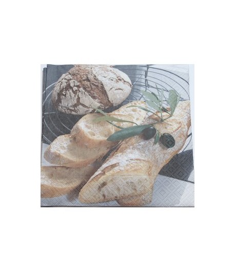 SERVIETTE PAIN ET OLIVES