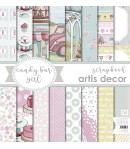 BLOC 8 FEUILLES CANDY BAR GIRL ARTIS DECOR 30X30CM 1419000107