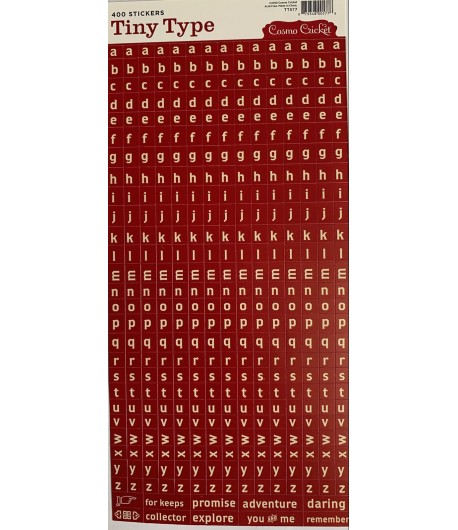 STICKERS ALPHABET TINY TYPE CC RED