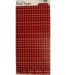 STICKERS ALPHABET TINY TYPE CC RED