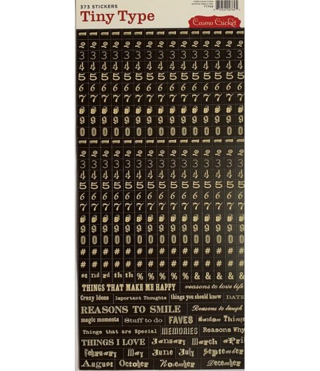 STICKERS NUMBER TINY TYPE TT769 BLACK