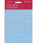 STICKERS ALPHABET ET CHIFFRES BLANC FOND BLEU X306