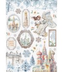PAPIER DE RIZ A4 WINTER TALES CASTLE 21X29.7 - DFSA4584 - STAMPERIA