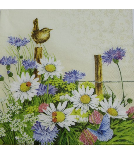 SERVIETTE OISEAU PRAIRIE