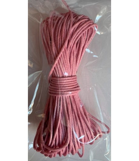 COTON CIRE ROSE 1MM X 10M