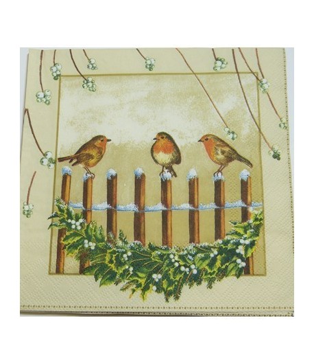 SERVIETTE ROUGES GORGES ET GUI