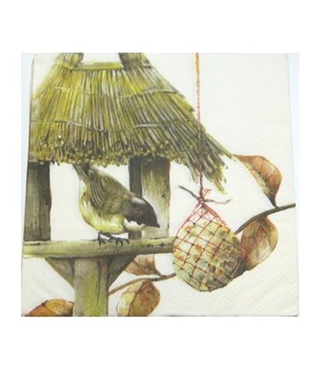 SERVIETTE MAISON OISEAU