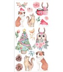 COLLECTABLES 10 FEUILLES SCRAP 15X30 CM - CHRISTMAS ROSE - SBBVB05