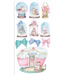 COLLECTABLES 10 FEUILLES SCRAP 15X30 CM - CHRISTMAS ROSE - SBBVB05