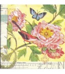 SERVIETTE OISEAU EXOTIQUE