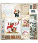 PAPIER ROMANTIC CHRISTMAS CARDS 30X30CM - SBB828 - STAMPERIA