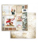 PAPIER ROMANTIC CHRISTMAS CARDS 30X30CM - SBB828 - STAMPERIA